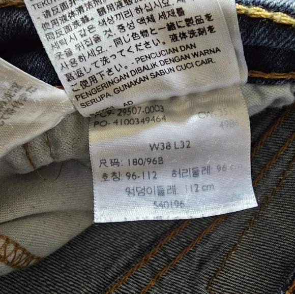 Levi's 502 Taper Dark Wash Jeans Size Men's 38x32 - Picture 11 of 13